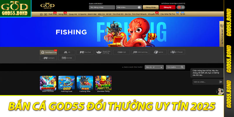 Bắn Cá God55 - Khám Phá Đại Dương Giải Trí Kiếm Tiền Thật