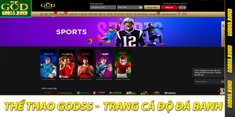 Thể Thao God55 - Trang Cá Độ Bóng Đá Trực Tuyến Uy Tín 2025